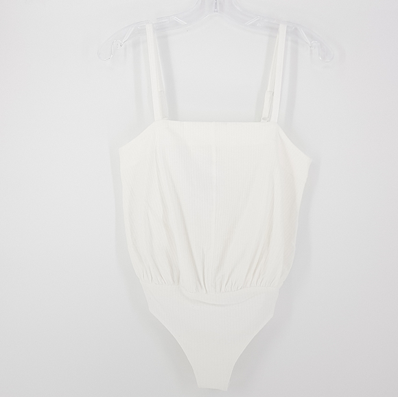 NWT Free People Marissa Ribbed Ivory Bodysuit XS - Picture 6 of 10